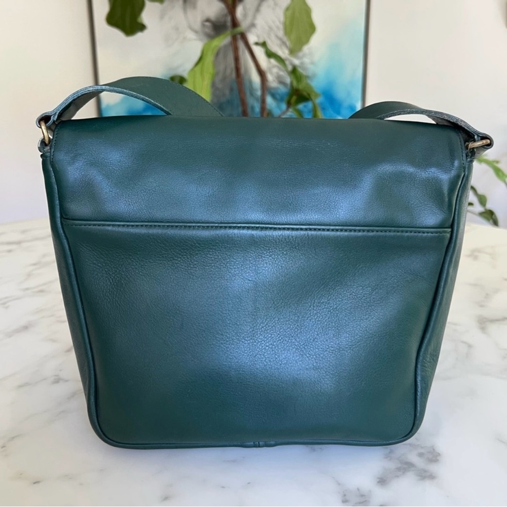 COACH Vintage Manhattan Collection Museum Bag 4127 Bottle Green Leather Bag USA - Picture 4 of 16